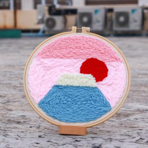 自然風景俄羅斯刺繡戳戳毛線畫 - 富士山 PN002-001