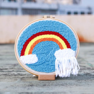 自然風景俄羅斯刺繡戳戳毛線畫 - 糖果彩虹 PN002-003