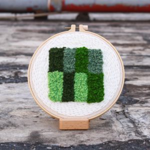 北歐幾何俄羅斯刺繡戳戳毛線畫 - 綠系拼塊 PN001-002