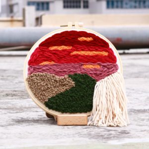 自然風景俄羅斯刺繡戳戳毛線畫 - 暮光景致 PN002-005