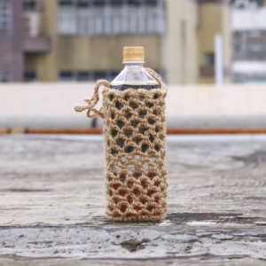 環保麻繩手工鉤織杯套飲料袋 - 大格 HW005-002