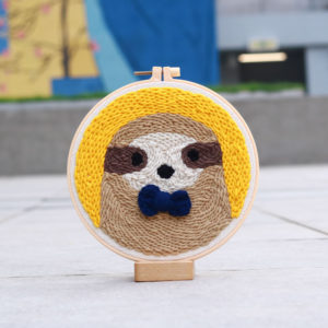 動物系俄羅斯刺繡戳戳毛線畫 - 情侶樹獺 PN003-006