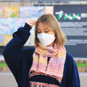 三葉草編段染圍巾 CC001-021