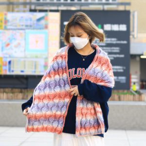 樹葉浮紋圍巾/披肩 CC001-030