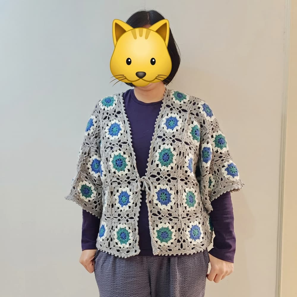 穿上身的效果～Patsy覺得有點偏大，但唧唧覺得剛剛好耶。